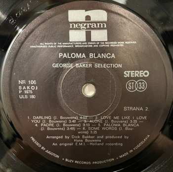LP George Baker Selection: Paloma Blanca