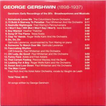 10CD/Caja George Gershwin: 1898-1937