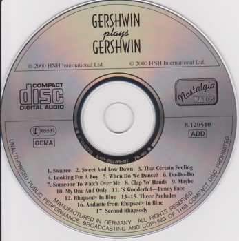 CD George Gershwin: Gershwin Plays Gershwin
