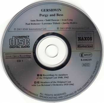 2CD George Gershwin: Porgy And Bess