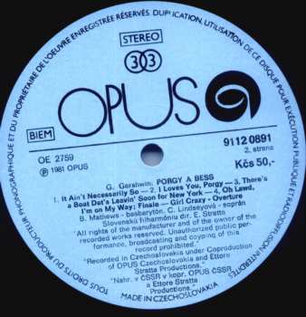 LP George Gershwin: Porgy And Bess - In Concert