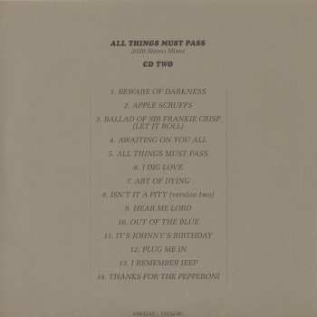 5CD/Caja/Blu-ray George Harrison: All Things Must Pass (50th Anniversary) DLX