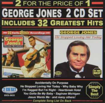 2CD George Jones: 2 For The Price Of 1 George Jones Double Pak Includes 32 Greatest Hits