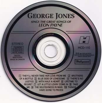 CD George Jones: Sings The Great Songs Of Leon Payne