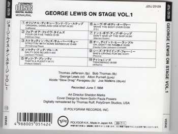 CD George Lewis: On Stage - Concert Vol. 1