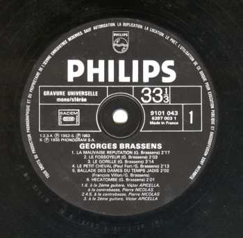 LP Georges Brassens: 1 - La Mauvaise Réputation