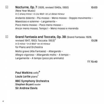 SACD BBC Symphony Orchestra: Cello Concerto / Eclogue / New Year Music / Grand Fantasia And Toccata