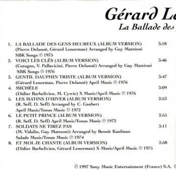 CD Gérard Lenorman: La Ballade Des Gens Heureux