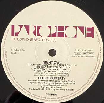 LP Gerry Rafferty: Night Owl