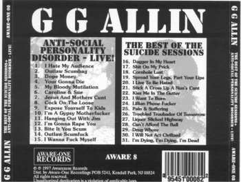CD GG Allin: Anti-Social Personality Disorder - Live! (The Best Of The Suicide Sessions)