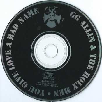 CD GG Allin & The Holy Men: You Give Love A Bad Name