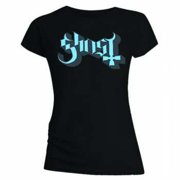 Merch Ghost: Mujeres Camiseta Blue/grey Keyline Logo Ghost 