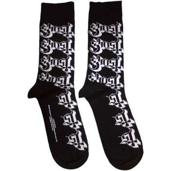 Mercancía Ghost: Ghost Unisex Ankle Socks: Logo Pattern (black) (uk Size 4 - 7) 36 - 42