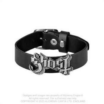 Merch Ghost: Pulsera de cuero Logo Ghost
