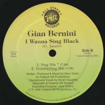 LP Gian Bernini: I Wanna Sing Black