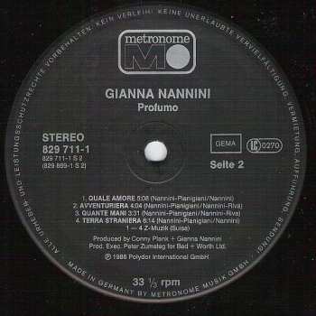 LP Gianna Nannini: Profumo