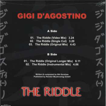 LP Gigi D'Agostino: The Riddle LTD | CLR