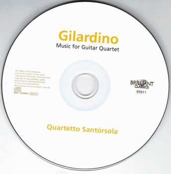 CD Angelo Gilardino: Music For Guitar Quartet