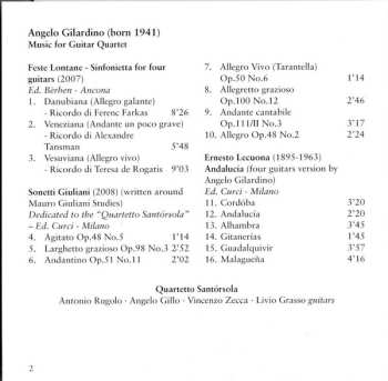 CD Angelo Gilardino: Music For Guitar Quartet