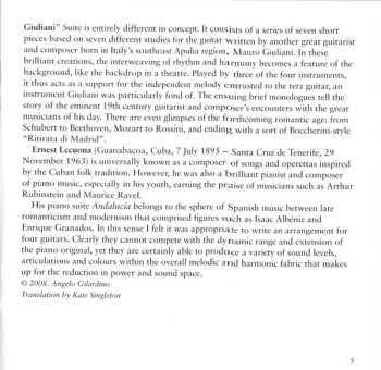 CD Angelo Gilardino: Music For Guitar Quartet