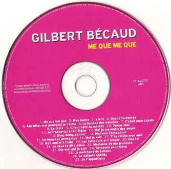 CD Gilbert Bécaud: Me Que Me Que - 27 Μεγάλες Επιτυχίες