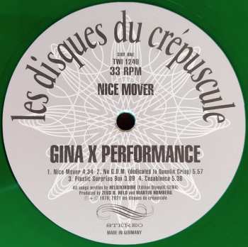 2LP Gina X Performance: Nice Mover + Voyeur CLR | LTD