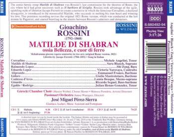3CD Gioacchino Rossini: Matilde Di Shabran (Original Rome Version)