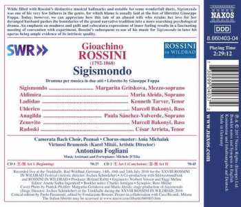 2CD Gioacchino Rossini: Sigismondo