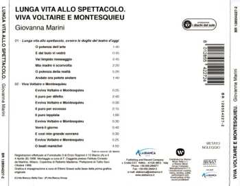 CD Giovanna Marini: Lunga Vita Allo Spettacolo • Viva Voltaire E Montesquieu