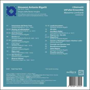 CD Giovanni Antonio Rigatti: Vespro Della Beata Vergine