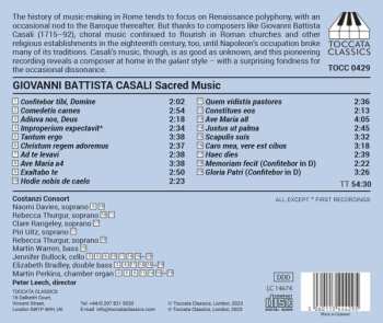 CD Peter Leech: Sacred Music From Eighteenth-Century Rome
