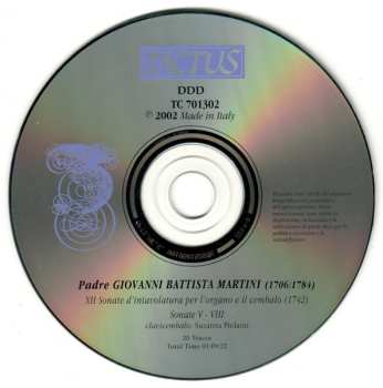 CD Susanna Piolanti: XII Sonata D'Intavolatura Per L'Organo E Il Cembalo (Sonate V - VIII)