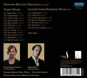 CD Giovanni Battista Pergolesi: Stabat Mater / Laudate Pueri