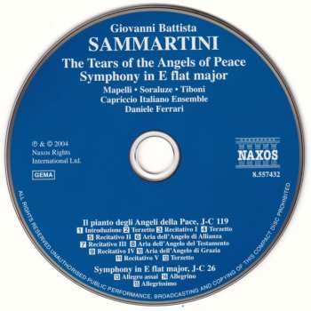 CD Giovanni Sammartini: Il Pianto Degli Angeli Della Pace