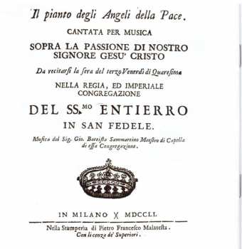 CD Giovanni Sammartini: Il Pianto Degli Angeli Della Pace