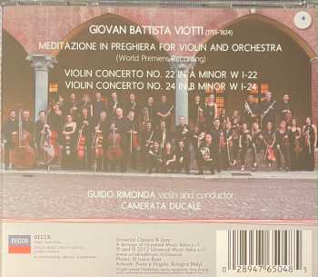 CD Giovanni Battista Viotti: Violin Concertos Nos. 22 & 24 /Meditazione In Preghiera