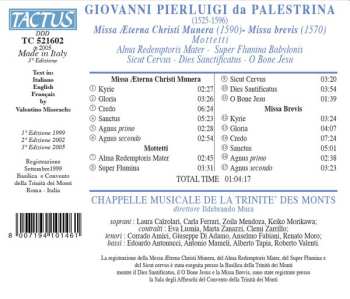 CD Giovanni Pierluigi da Palestrina: Missa D'eterna Christi Munera - Missa Brevis