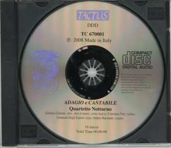 CD Andrea Macinanti: Adagio E Cantabile: Italian Adagios