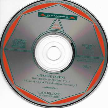 CD L'Arte Dell'Arco: The Violin Concertos Vol.2 - 6 Violin Concertos Op.2