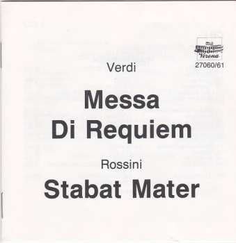2CD Giuseppe Verdi: Messa Di Requiem / Stabat Mater
