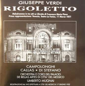2CD Maria Callas: Rigoletto
