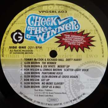 LP Glen Brown: Check The Winner (The Original Pantomine Instrumental Collection 1970-74)