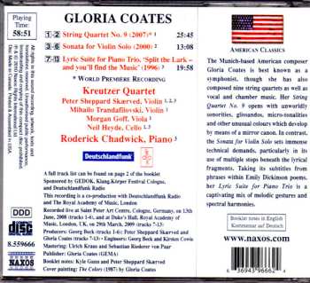 3CD/Caja Gloria Coates: String Quartets 1-9