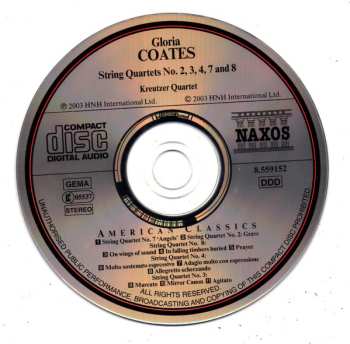 3CD/Caja Gloria Coates: String Quartets 1-9