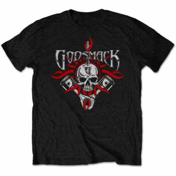 Mercancía Godsmack: Tričko Chrome Pistons  L