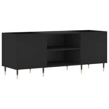Técnica de áudio Goka Skříňka s přihrádkami na LP desky a audiotechniku - pozlacené nohy Černá (831669)