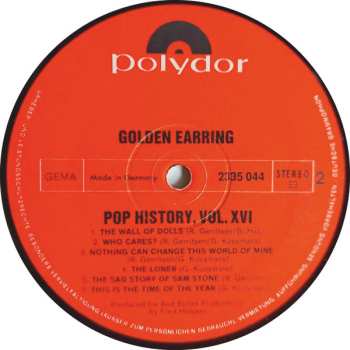 2LP Golden Earring: Pop History Vol. 16