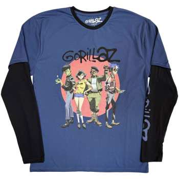 Merch Gorillaz: Layered Long Sleeve Camiseta Group Circle Rise