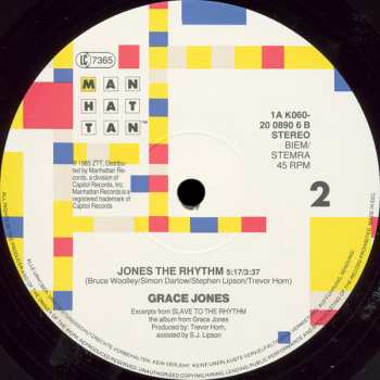 LP Grace Jones: Slave To The Rhythm (Blooded) / Jones The Rhythm