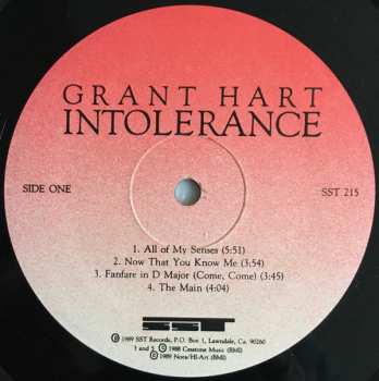 LP Grant Hart: Intolerance